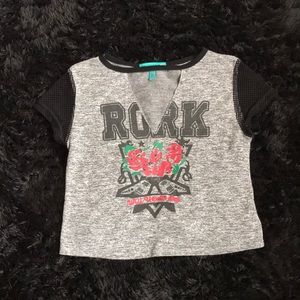 Rock V neck t shirt